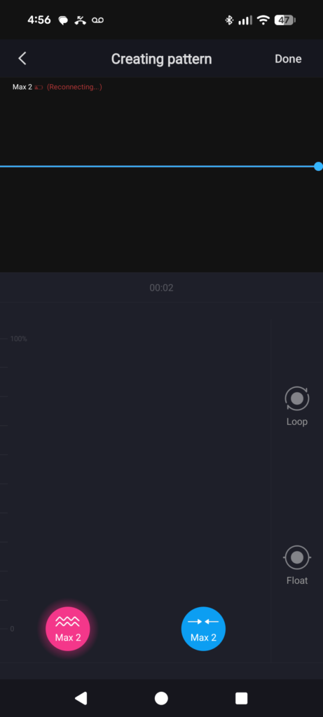 Lovense Remote lets you create your own custom patterns or download other users premade patterns